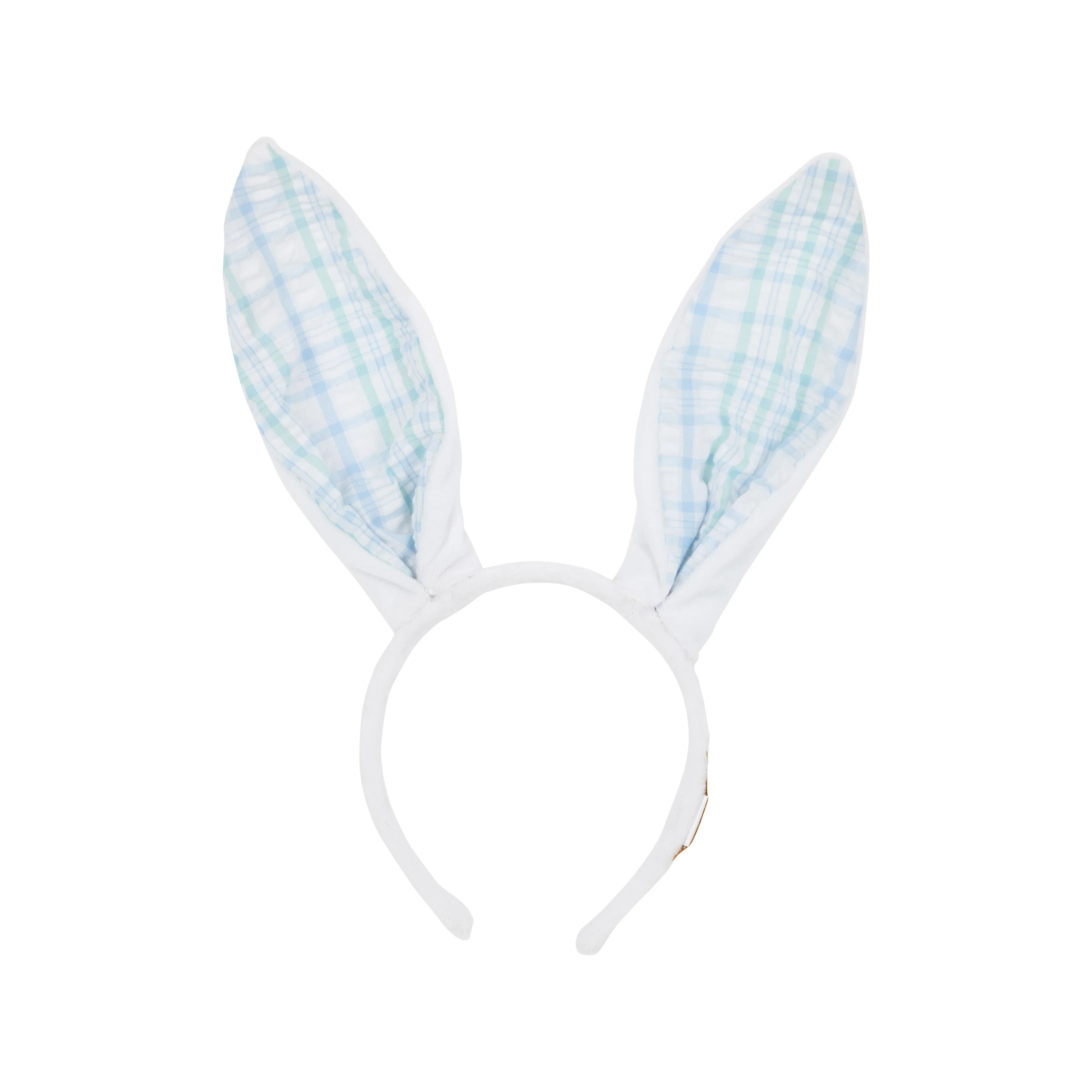 Wabbit Ears - Worth Avenue White with Turks Teal Sewanee Seersucker | The Beaufort Bonnet Company