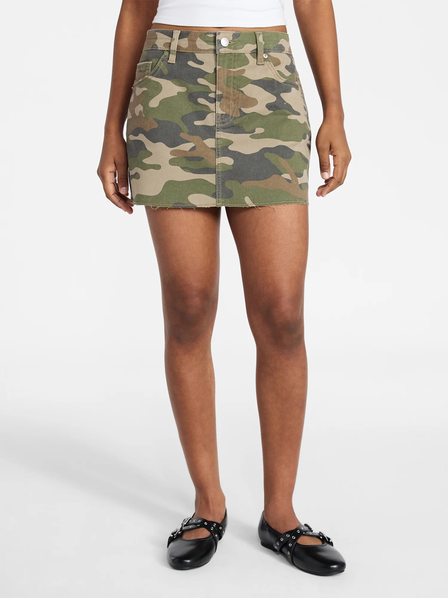 No Boundaries Denim Mini Skirt, Women's Sizes XXS-XXL | Walmart (US)