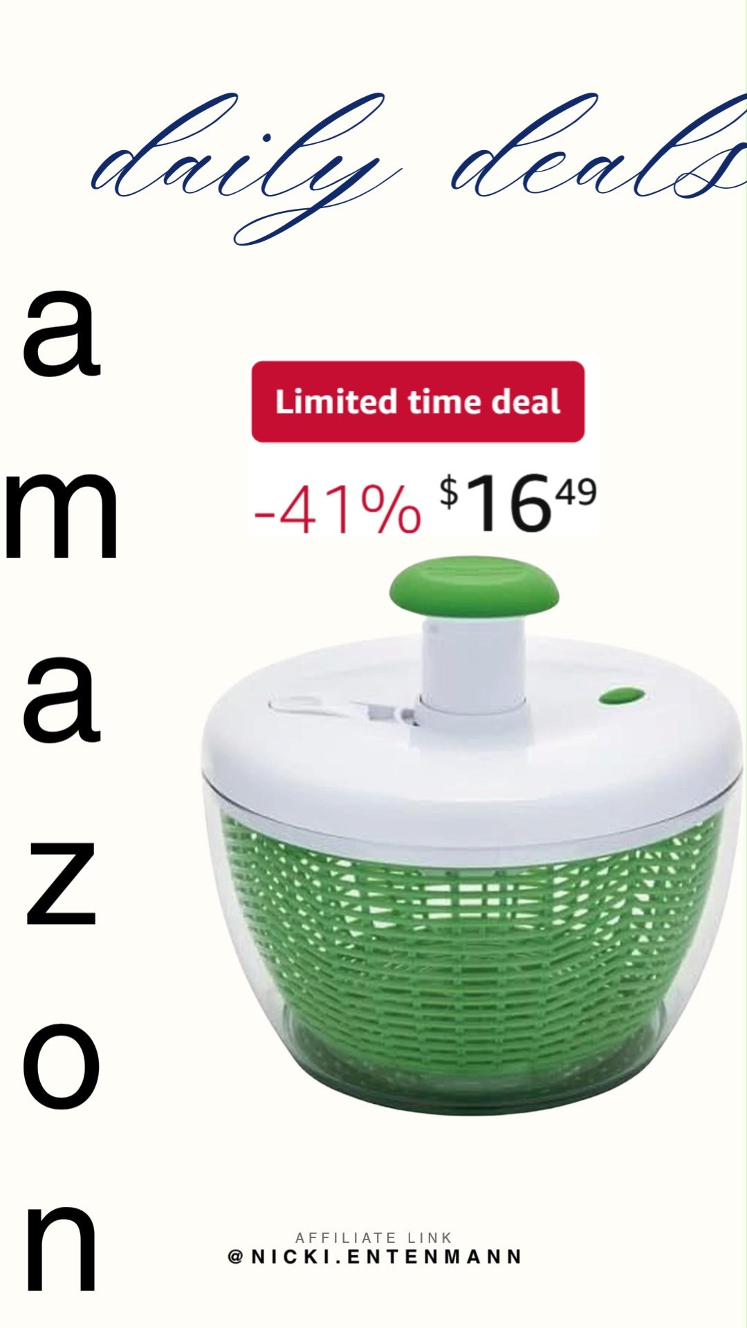 Lettuce spinner with pump mechanism makes salad prep quick, fun, and mess free. Crisp greens spin dry in seconds while you enjoy kitchen ease with a playful twist 🥗💧🌿  

#lettucespinner #kitchenessentials #homefinds #cookware #saladprep #kitchenstyle #budgetfriendly #homedecor #style #shopping 

 #LTKfoodie #LTKHome #LTKSaleAlert