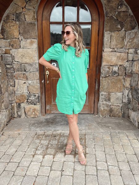 St Patrick’s day dress// Spring Fave// wearing a small in this puff sleeve shirt dress// perfect length for school!! 💚

Shoppers get 40% off & loyalty members get extra 10% off. Runs 3/16-3/21.

#LTKFind #LTKworkwear #LTKunder100