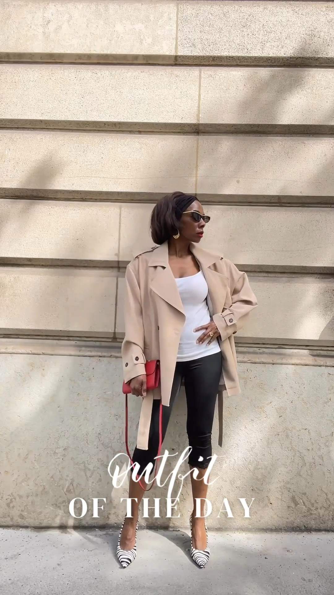 Capri pants kind of day,  balanced perfectly with a short trench coat. 

The zebra print heels and red crossbody bag pulled the whole look together. 

Tap the link to shop now 🛒

#CapriPantsOutfit #TrenchCoats #LTKStyleTip

#LTKootd #LTKgrwm #LTKSeasonal