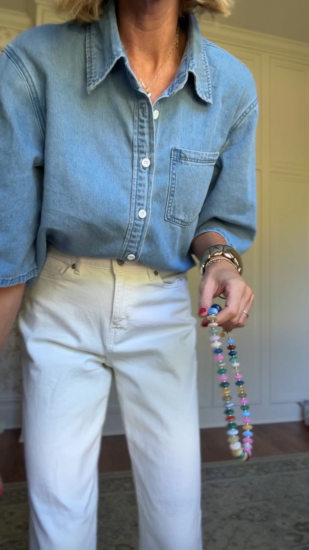 Small in top 
2 in jeans 