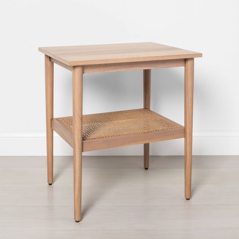 Wood & Cane Square Accent Table - Hearth & Hand™ with Magnolia | Target