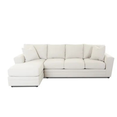 Gerrald 124" Sectional Birch Laneâ¢ Heritage Body Fabric: Curious Pearl, Orientation: Left Hand Fac | Wayfair North America