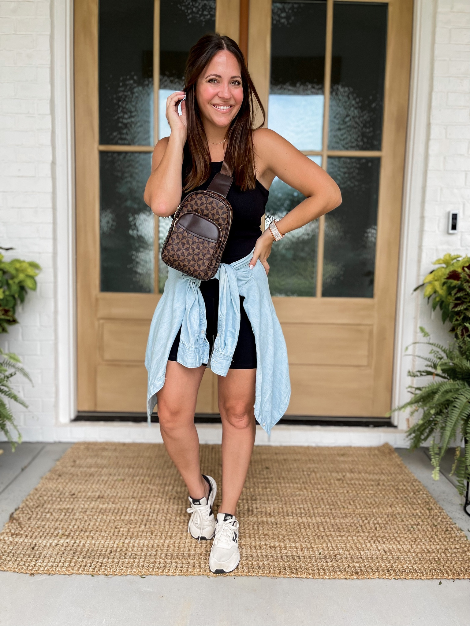 Tank- tts. Wearing a medium
Biker shorts- tts. Wearing a medium
Shoes- incredibly comfortable and tts. 

Bag - use code LTKAKK to save! 

#LTKitbag #LTKunder50 #LTKunder100