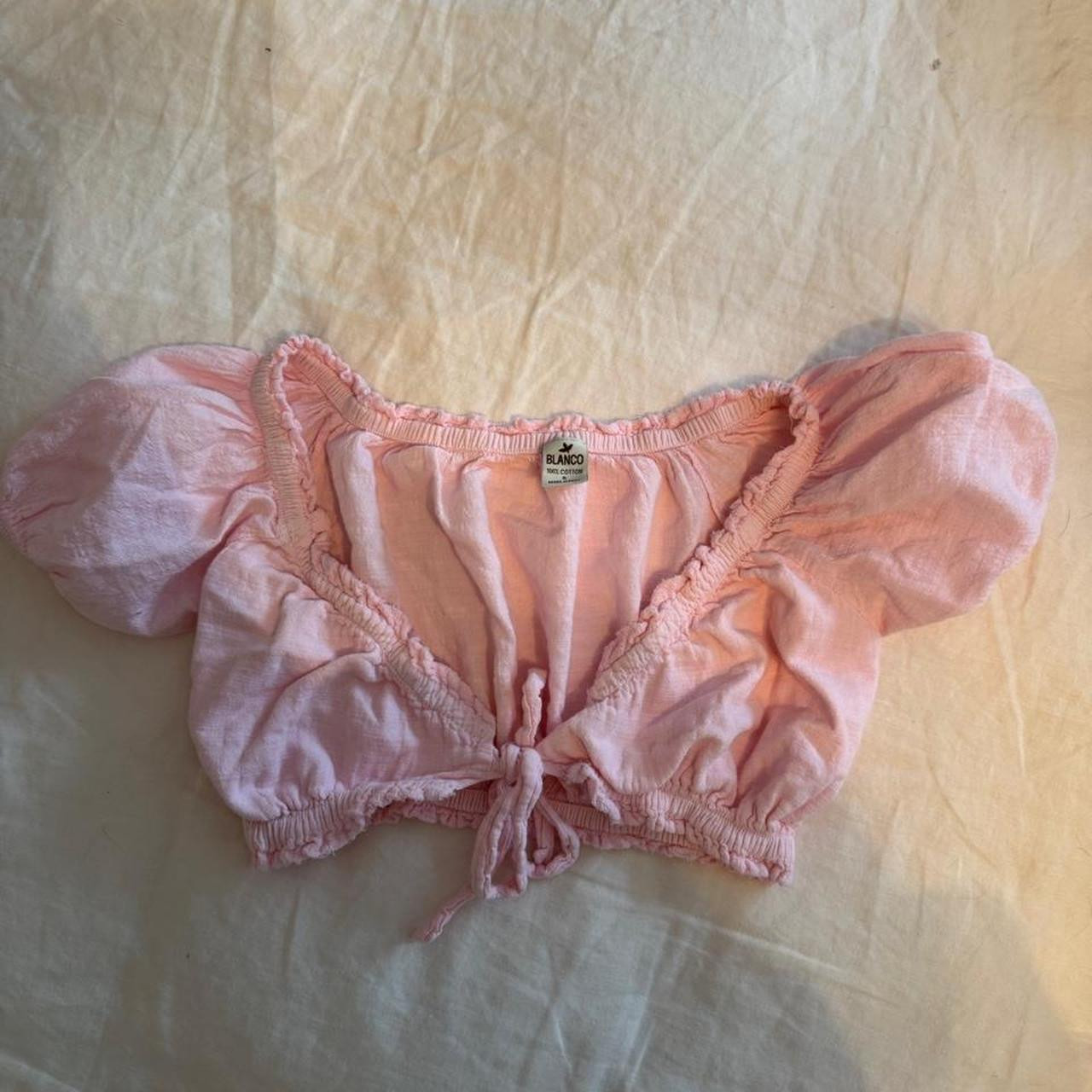 Blanco by nature light pink top
Tie detail in the... | Depop US