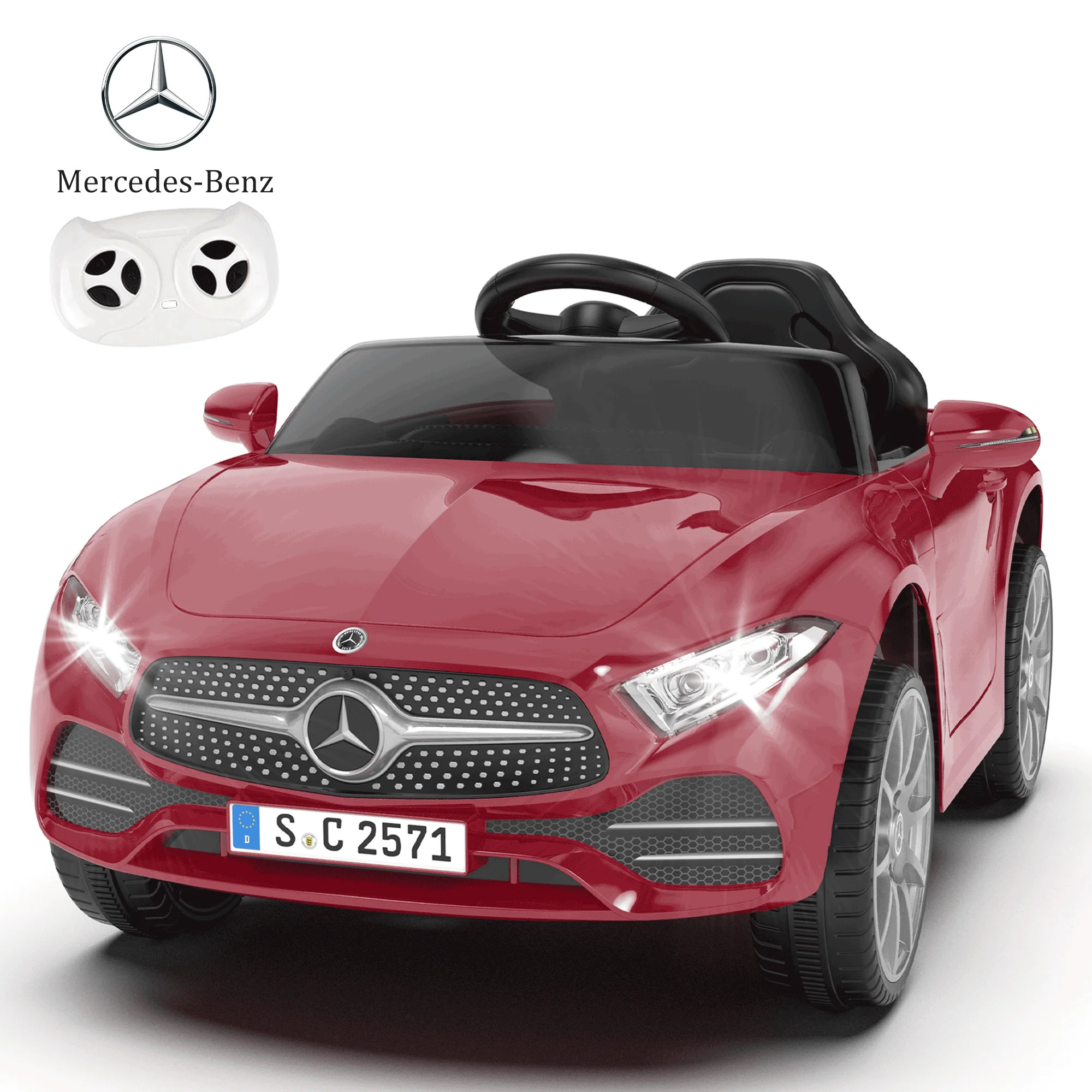 Xuanlur Licensed Benz CLS 350 12V Electric Ride on Toys with Parent Remote Control, Spring Suspen... | Walmart (US)