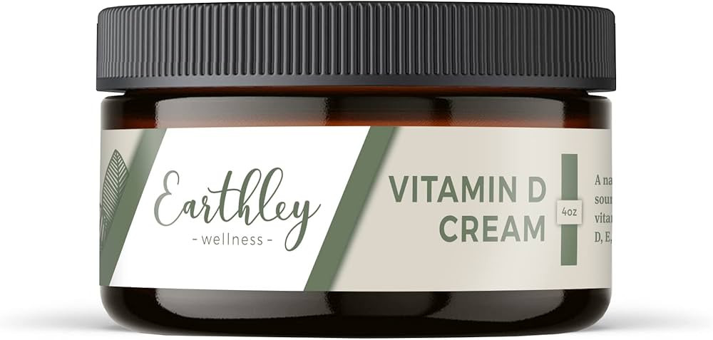 Earthley Vitamin D Cream, Cod Liver Oil, Emu Oil, Organic Mango Butter, Avocado Oil Blend, Parabe... | Amazon (US)