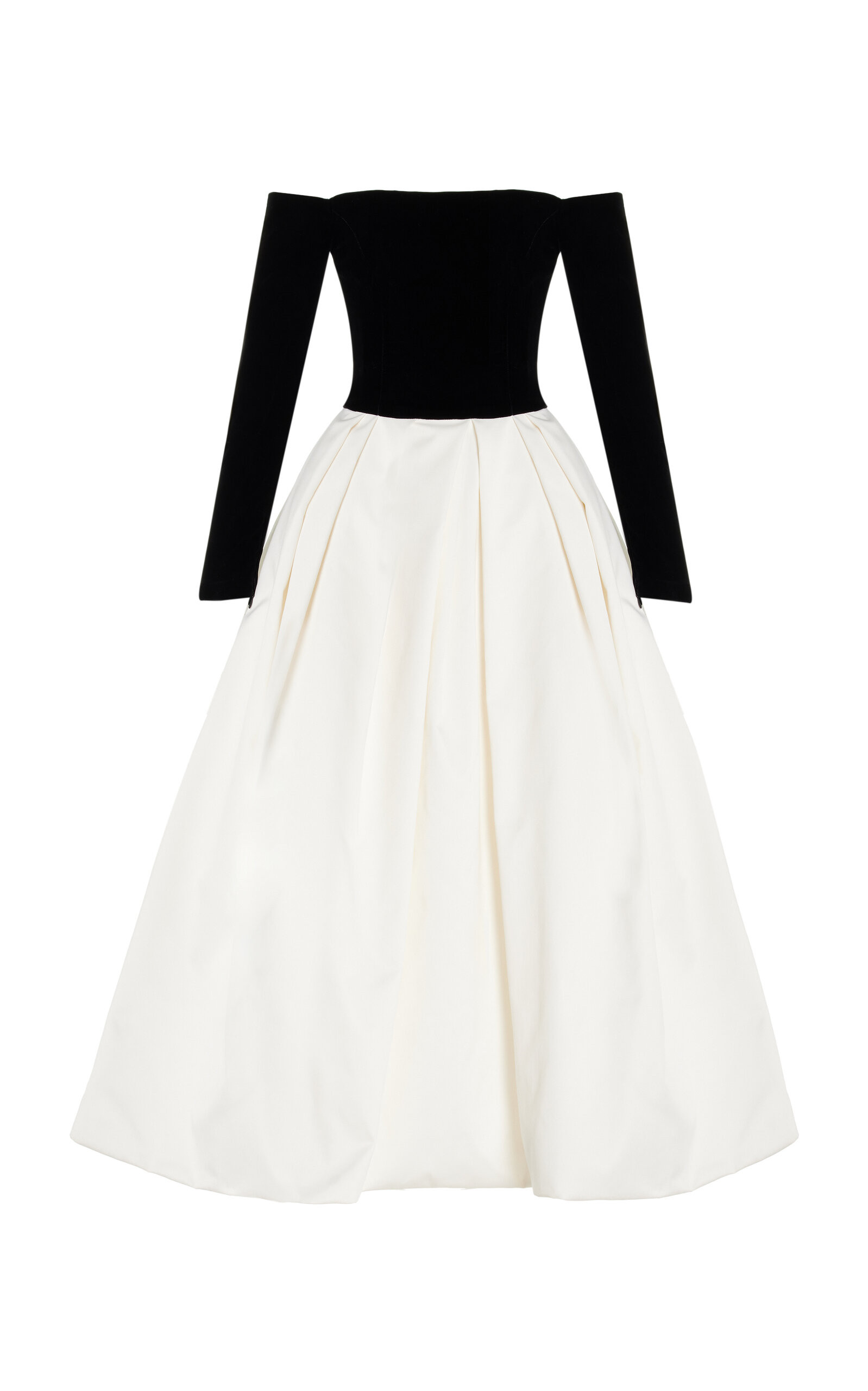 Off-The-Shoulder Velvet Midi Dress | Moda Operandi (Global)