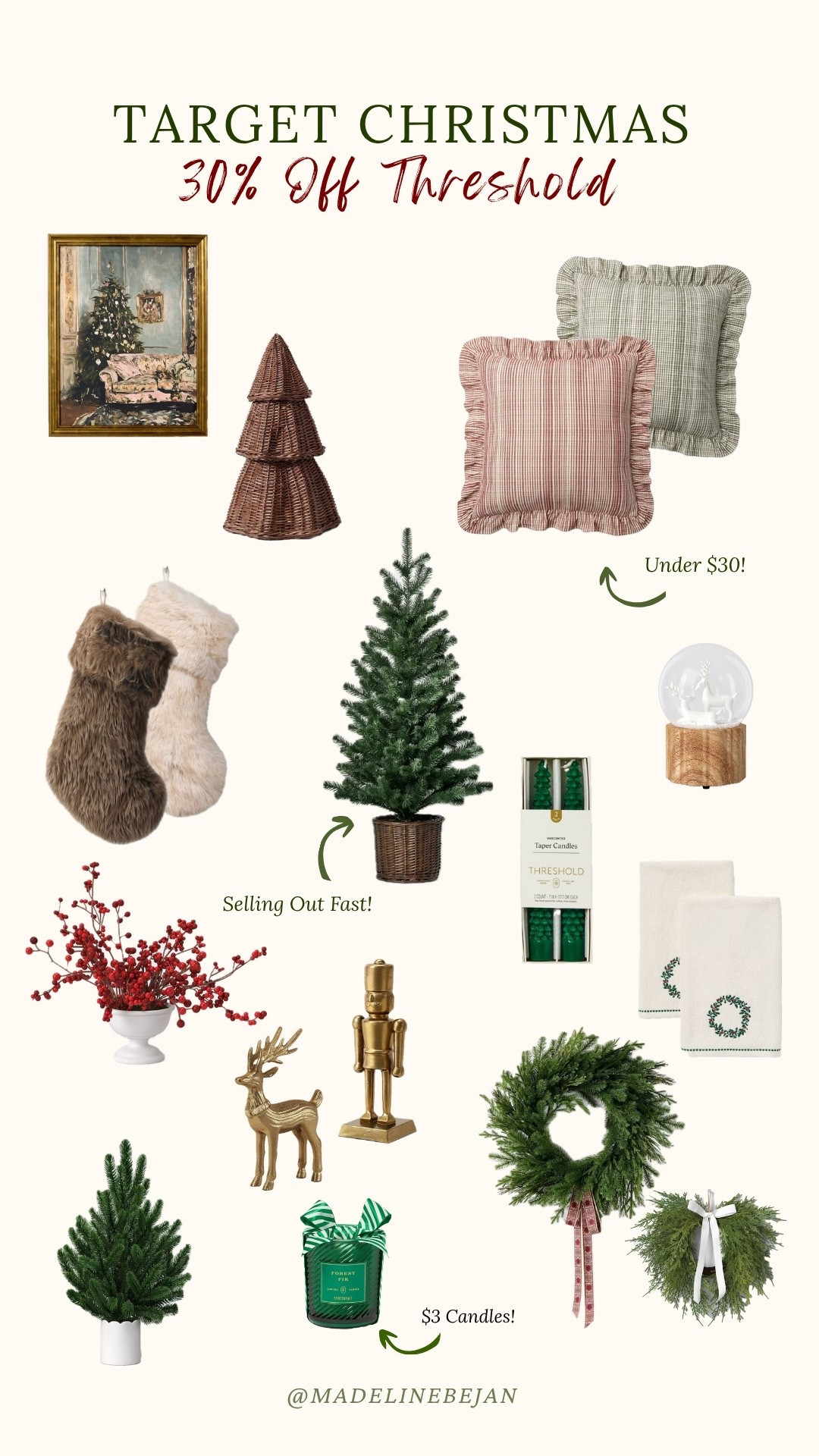 30% Off All Threshold Christmas 💋✨ 

These cozy pillows, faux trees, and festive decor pieces give the perfect warm holiday look 🎄 Tap to shop before they sell out!
#TargetChristmas #Threshold #HolidayHomeDecor #LTKHoliday #LTKFinds #TargetFinds


#LTKSaleAlert #LTKHoliday #LTKSeasonal