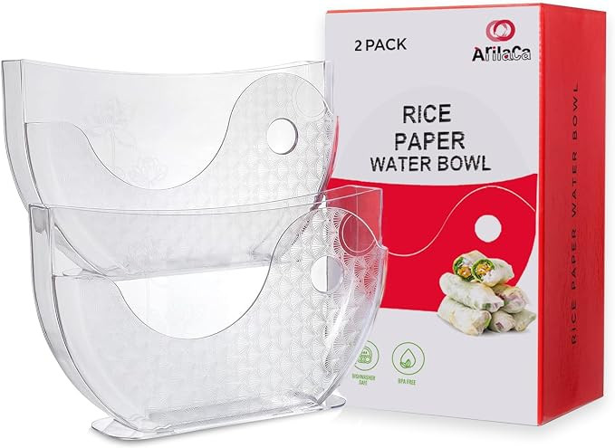 Rice Paper Water Bowl Dipper Spring Roll Water Bowl Rice Paper Holder Rice Bowl Rice Roll Shrimp ... | Amazon (US)