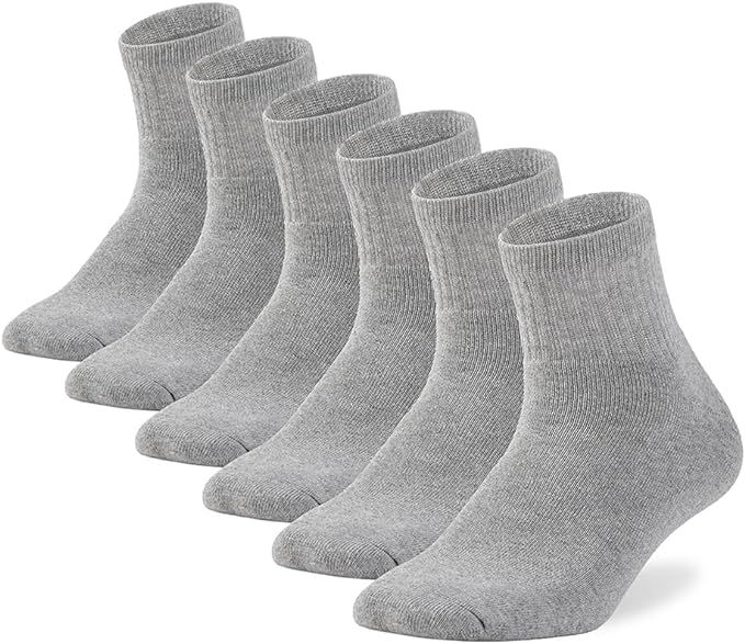Womens Ankle Socks Full Cushioned Cotton Socks 6 Pairs Anti-blister Quarter Athletic Socks 7-10/1... | Amazon (US)