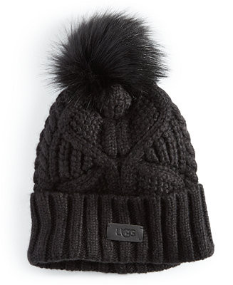 Cable Knit Pom Beanie | Macy's