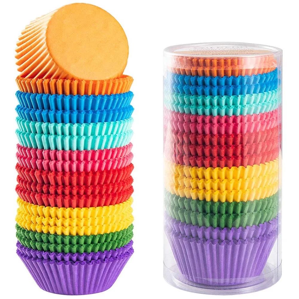 Gifbera Standard Rainbow Cupcake Liners Colorful Muffin Paper Baking Cups 400-Count, 2 in. - Walm... | Walmart (US)