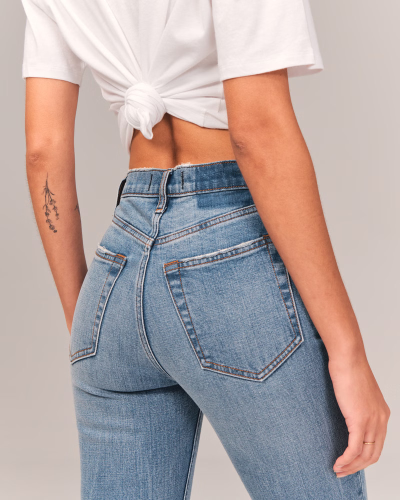 Women's Ultra High Rise Slim Straight Jean | Women's Bottoms | Abercrombie.com | Abercrombie & Fitch (US)