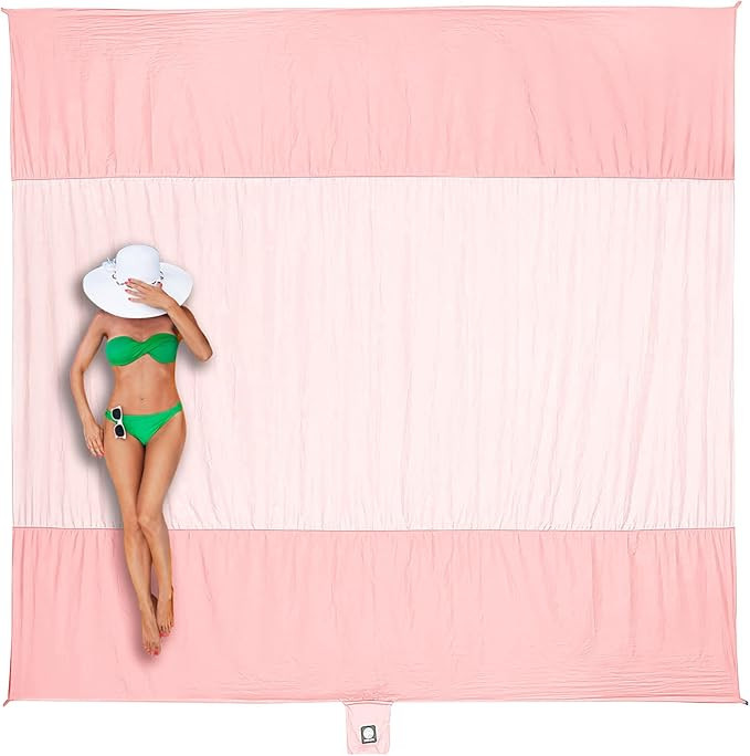 WEKAPO Beach Blanket Sandproof Waterproof, Extra Large Beach Mat, Oversized & Compact Sand Free M... | Amazon (US)