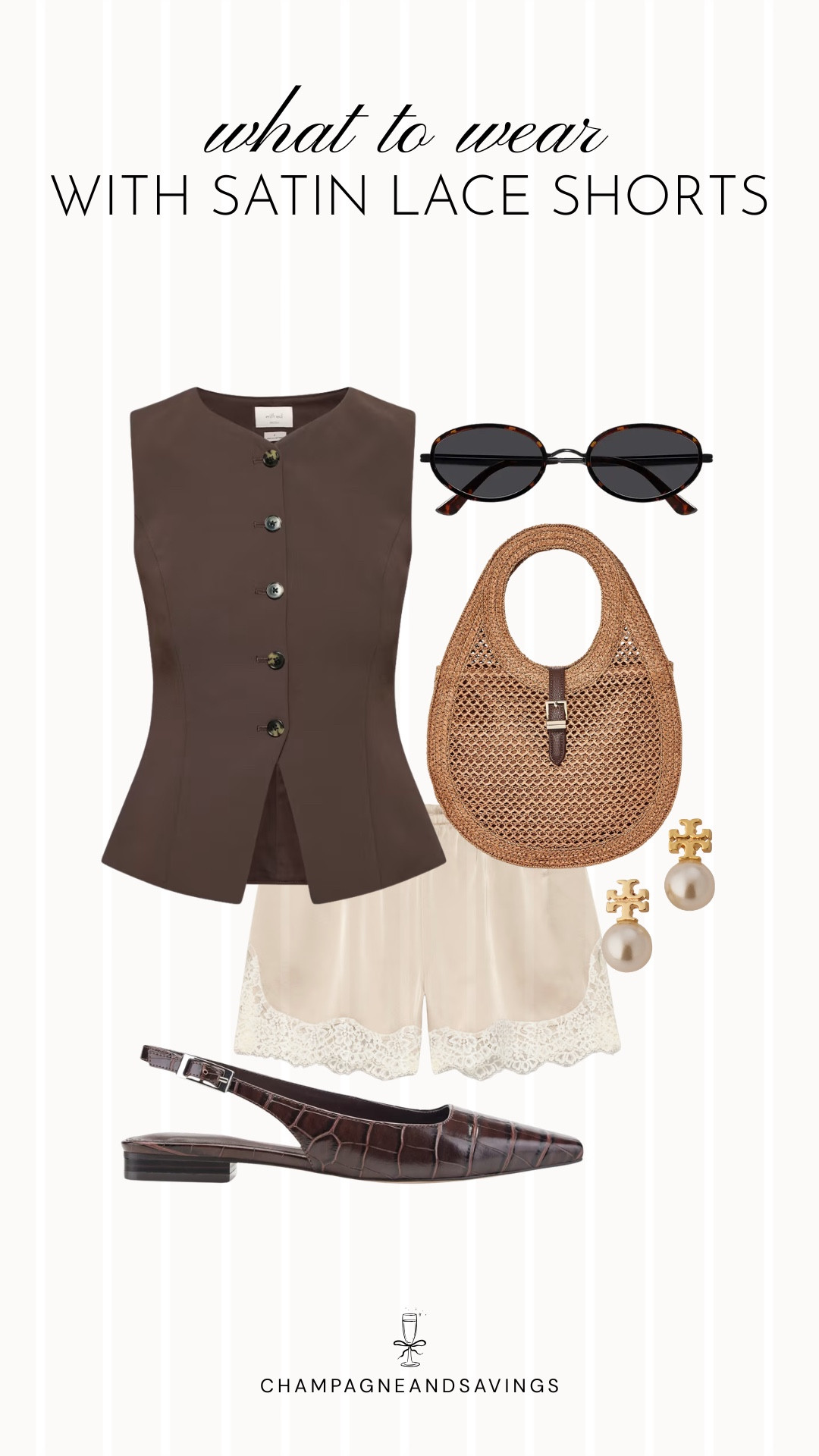 Lace satin shorts outfit 

#LTKootd