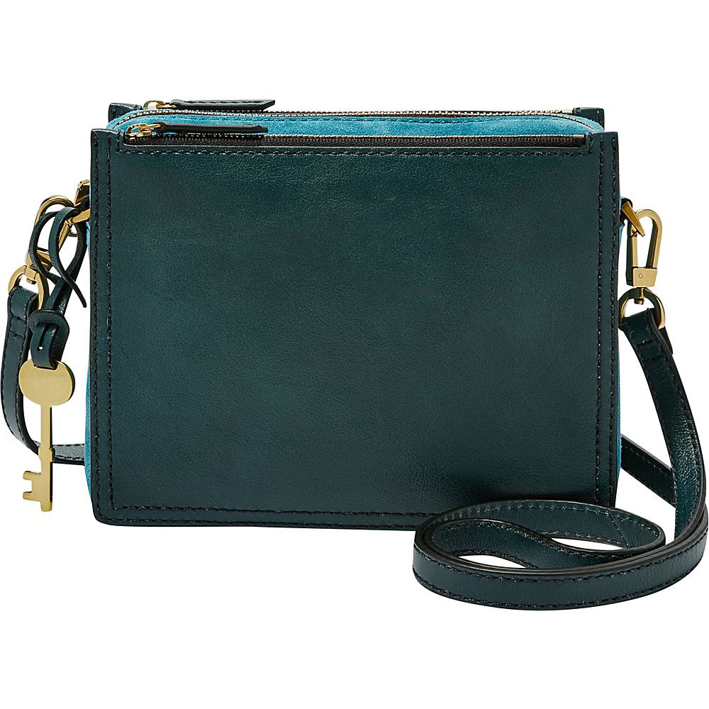 Fossil Campbell Crossbody Indian Teal - Fossil Leather Handbags | eBags