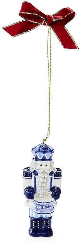 Spode Blue Italian Nutcracker Ornament - Festive Decoration, Novelty Bauble for Seasonal Decor - ... | Amazon (US)