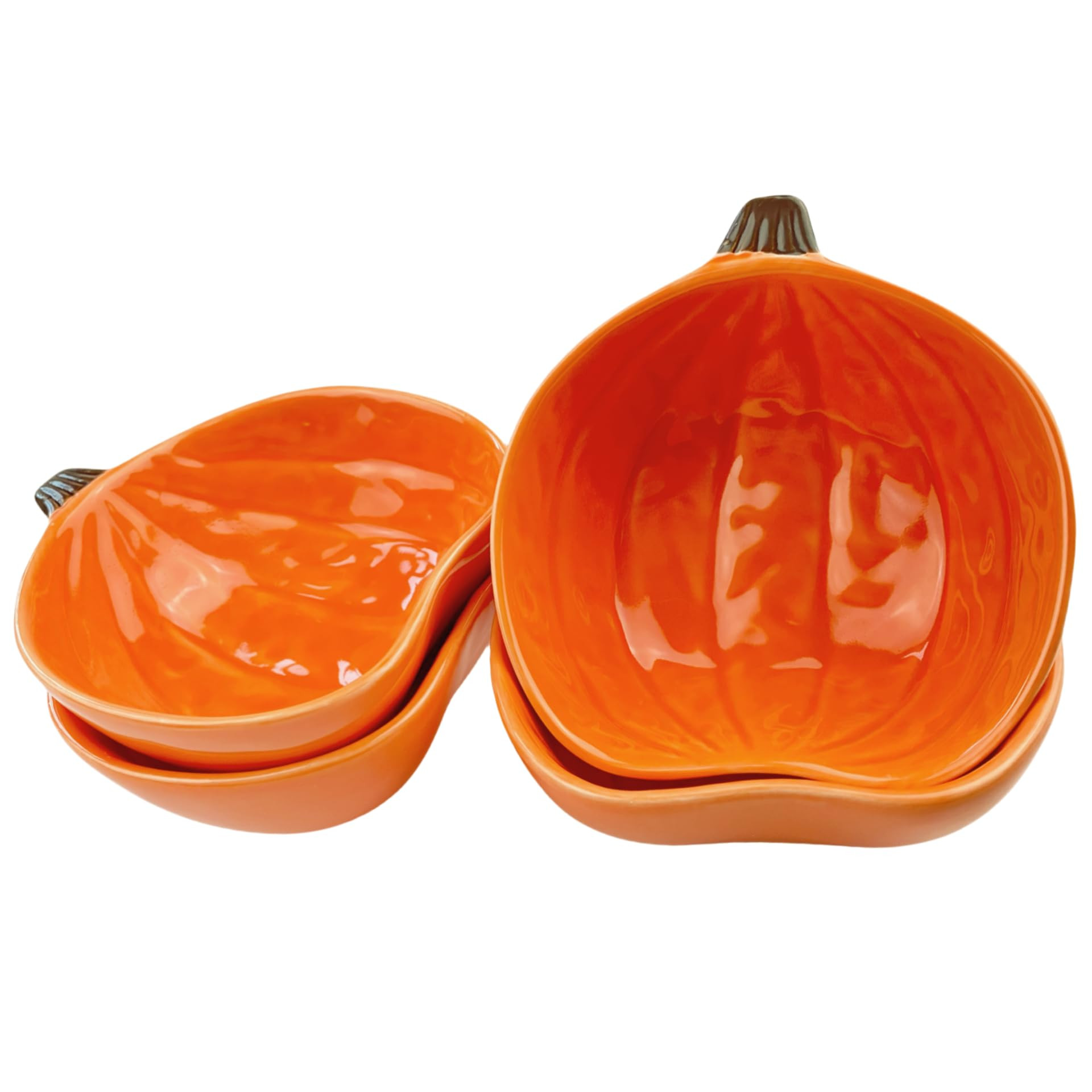Pumpkin Ramekins Small Ceramic Pumpkins Bowls for Baking 6 Oz Oven Safe Mini Pumpkin Dish for Ser... | Amazon (US)