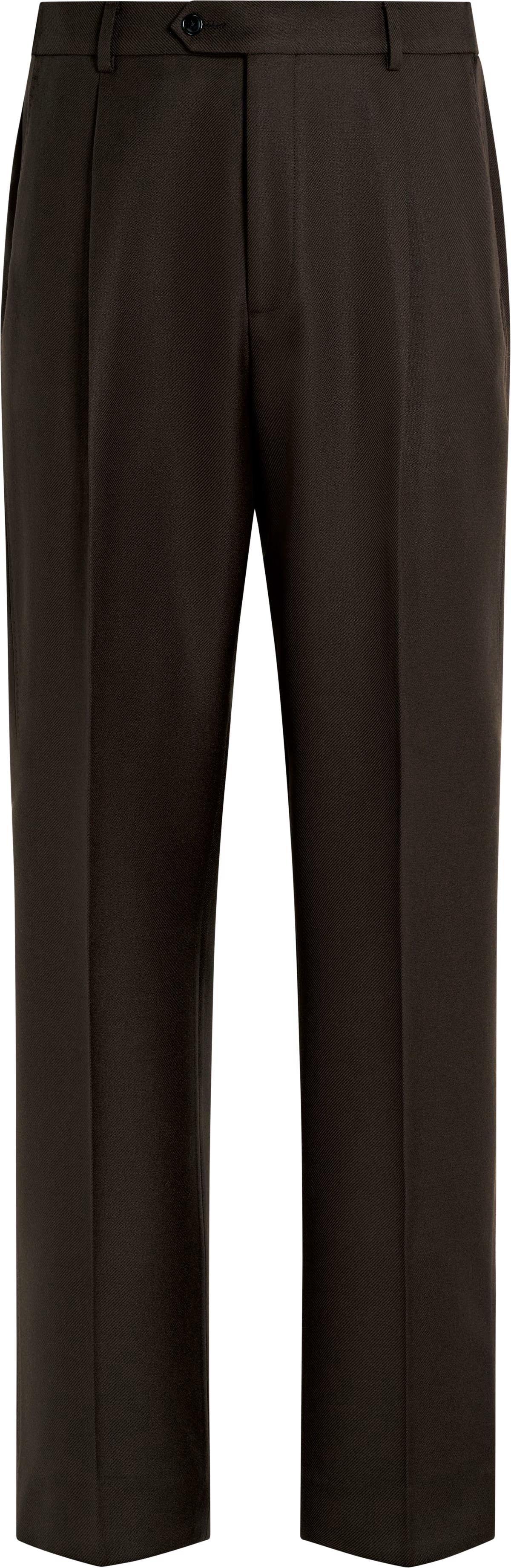 Suitsupply Dark Brown Wide Leg Trousers | Suitsupply (US)
