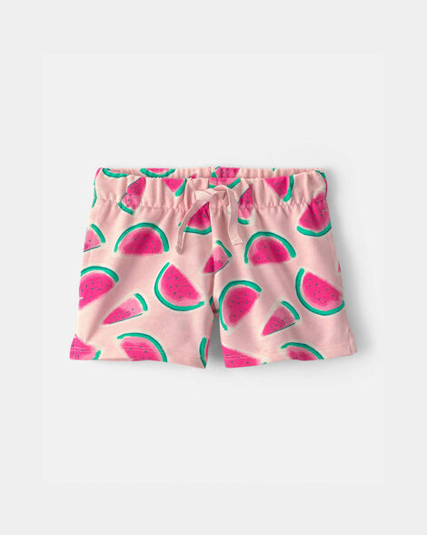 Toddler Girl Watermelon French Terry Shorts - Pink | Carter's Inc