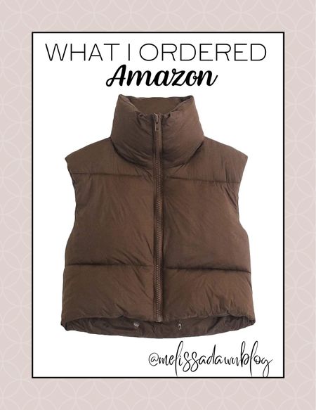 Cropped puffer vest small
Amazon finds 

#LTKstyletip #LTKsalealert #LTKunder50