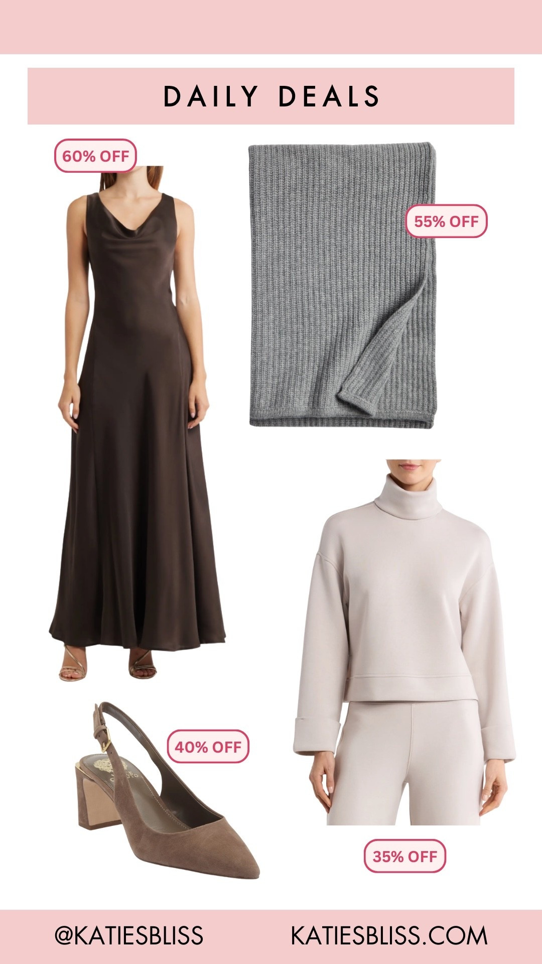 Daily deals ✨

Nordstrom. Formal dress. Throw blanket. Home. Decor. Sale. Deal. Markdown. Heels. Slingback. Mock neck. Sweater. 



#LTKHome #LTKSaleAlert