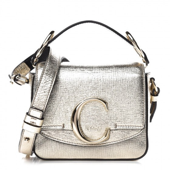 CHLOE

Calfskin Sued Mini C Bag Gold | Fashionphile