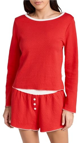 Cozyland by Morgan Lane Women's Ellie Tee, Cherry, Red, S | Amazon (US)