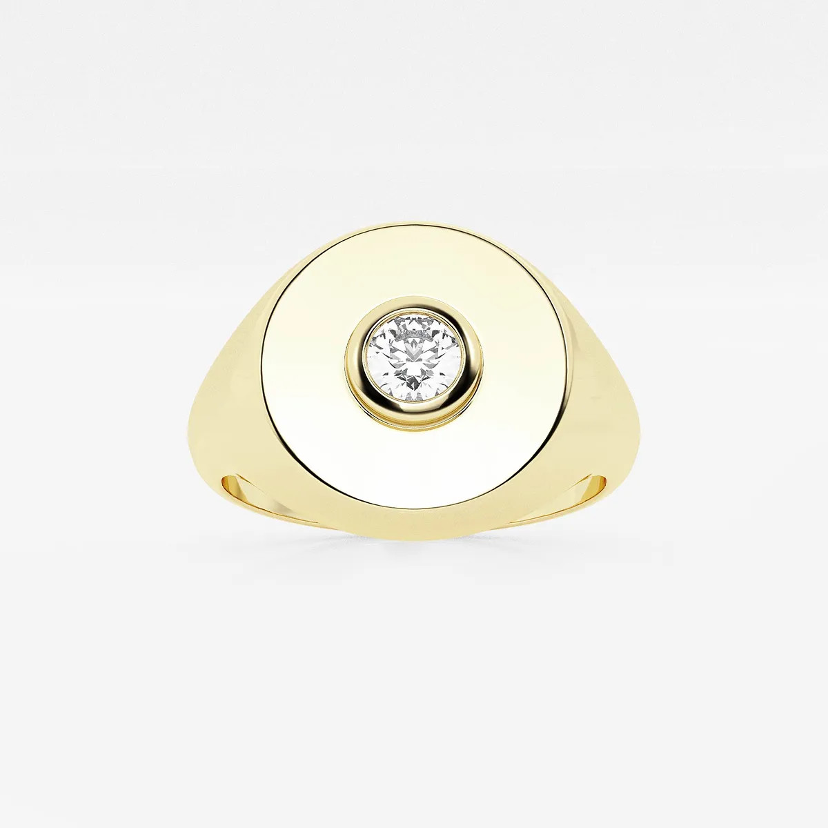 näas Defining 1/6 ctw Round Lab Grown Diamond Signet Ring | Grown Brilliance