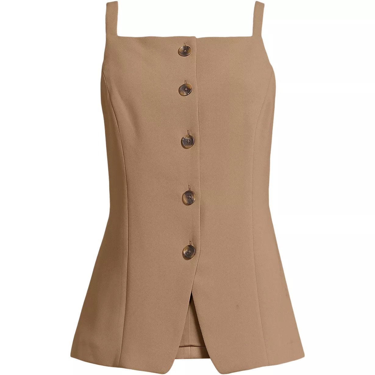 Women's Washable Suiting Button Front Vest | Lands' End (US)