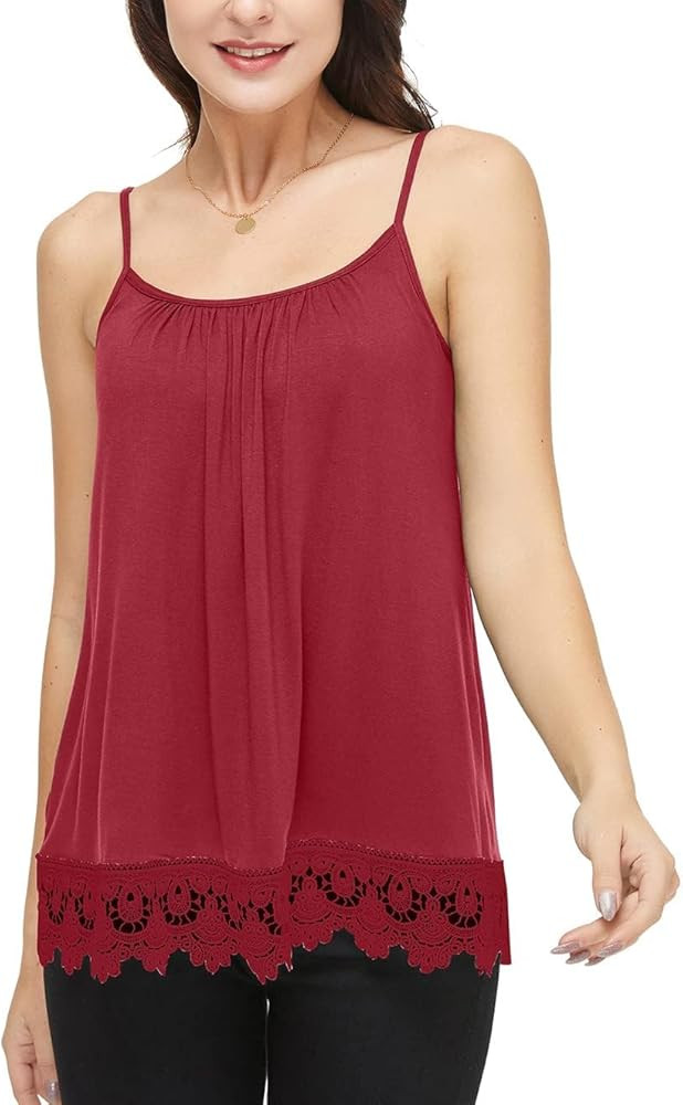 Camisoles for Women with Built in Bra Adjustable Strap Tank Tops Cami Sleeveless Summer Tops for ... | Amazon (US)