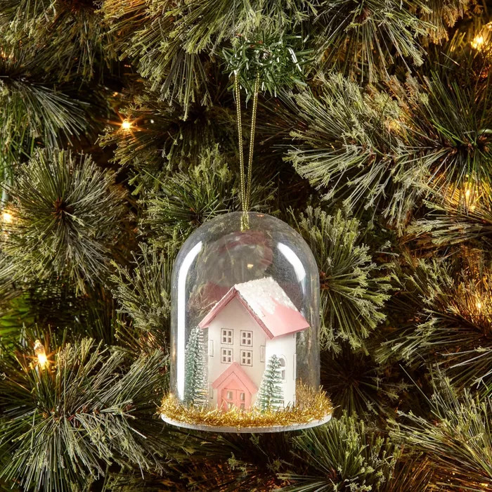 Cloche with Mini House Scene Christmas Tree Ornament - Wondershop™ | Target