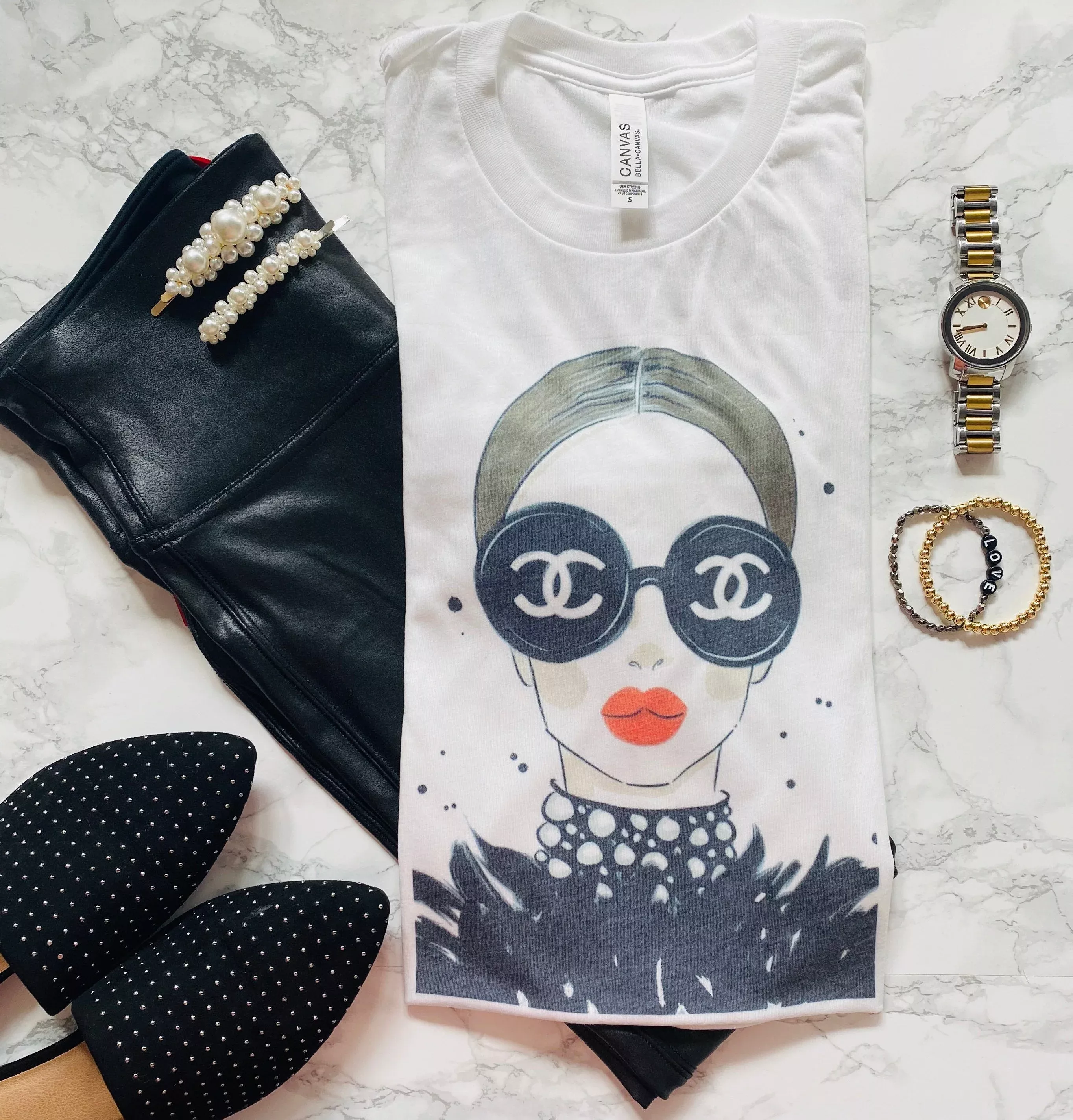 Brown Drip Lips White Tee curated on LTK