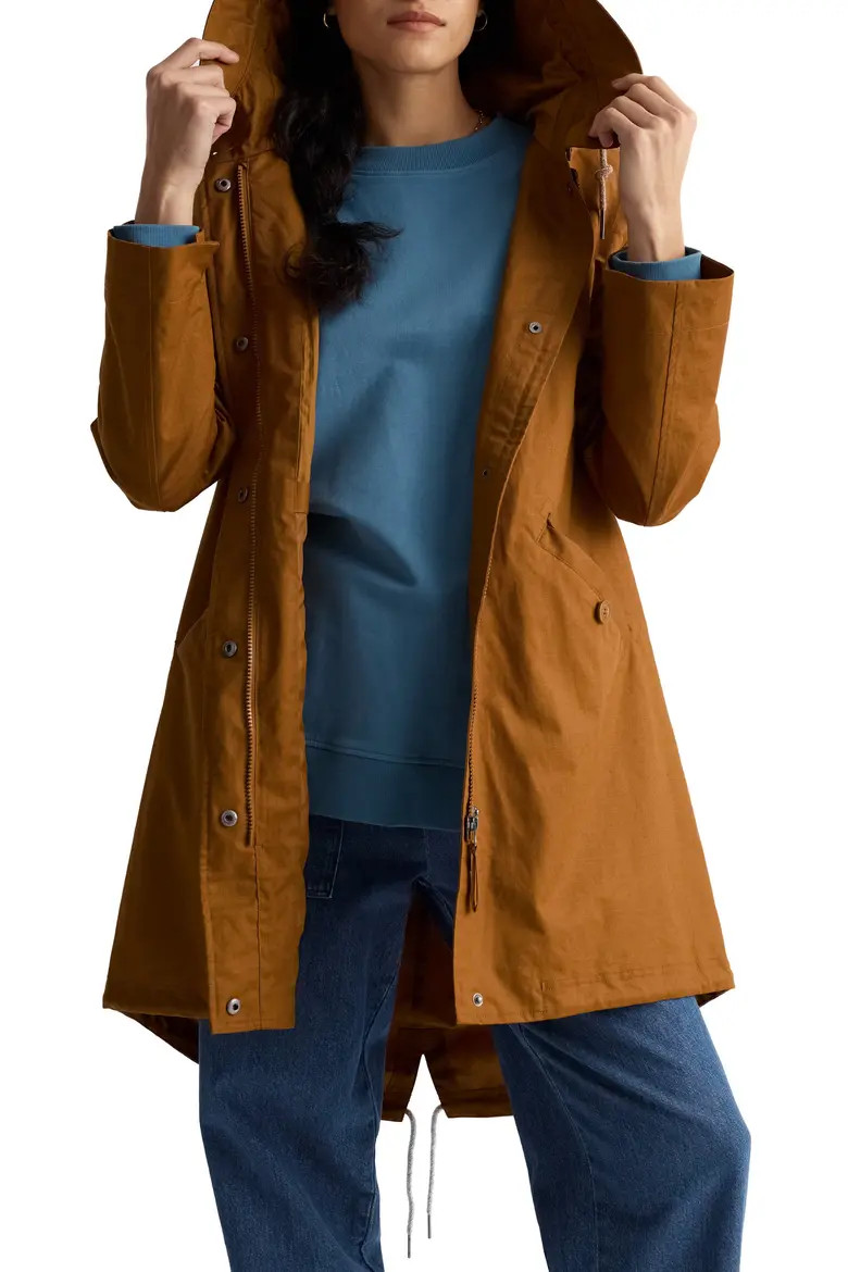 Seafaring Waterproof Linen & Organic Cotton Hooded Coat (Women) | Nordstrom | Nordstrom