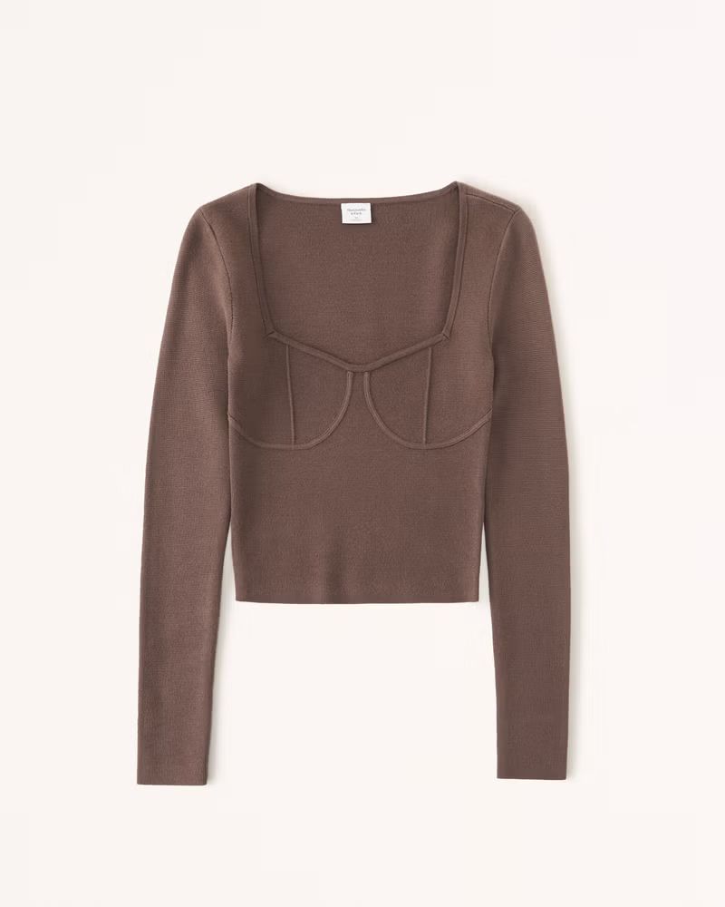 Women's Corset Slim Sweater Top | Women's New Arrivals | Abercrombie.com | Abercrombie & Fitch (US)