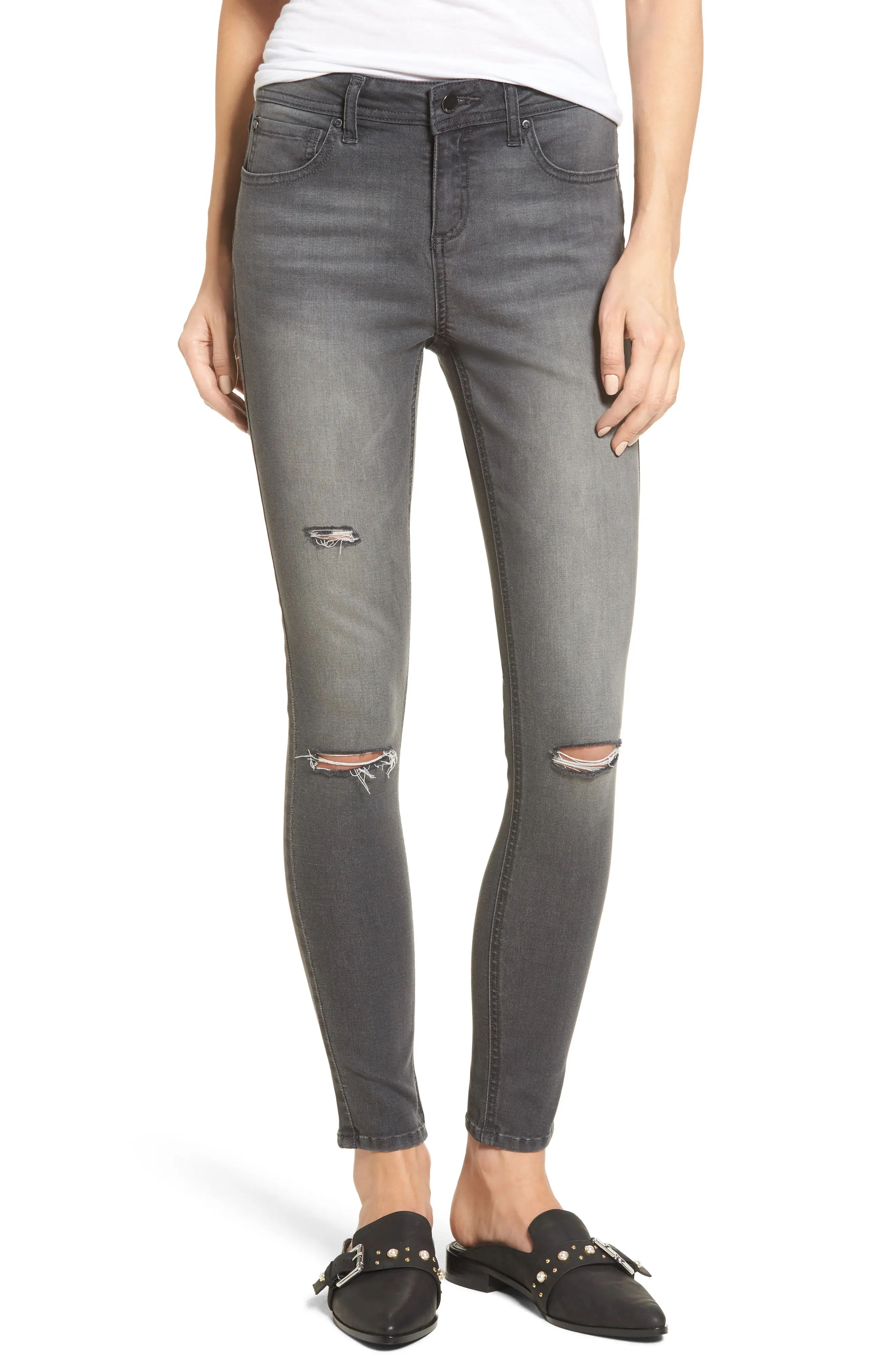 Tinsel Ripped Skinny Jeans (Rebelite Charcoal) | Nordstrom