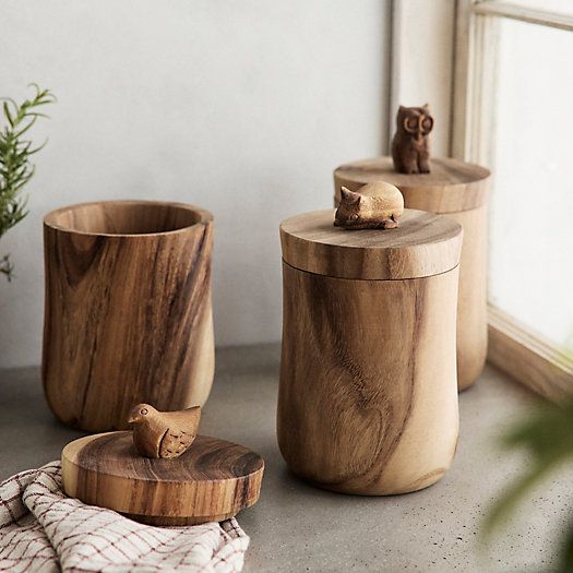 Forest Friend Wood Jar | Terrain