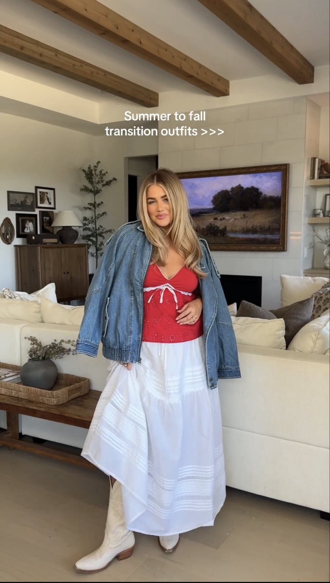 Fall outfit❤️ 

Top- medium 
Skirt- large 

#LTKSeasonal #LTKMidsize #LTKSaleAlert