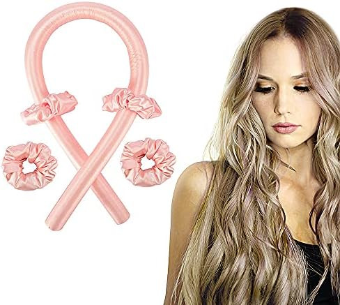Abailu Heatless Hair Curlers Tik Tok Heatless Curls Heatless Curling Rod Headband (pink) | Amazon (US)