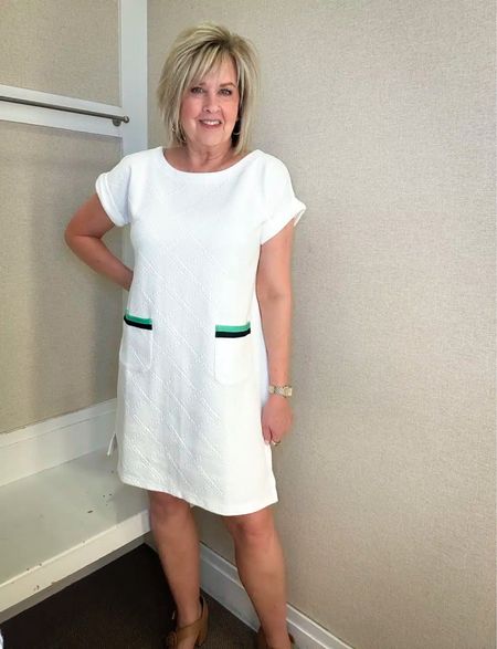 Short sleeve cable dress size medium | white dress | women over 40 | Summer dress 

#LTKOver40 #LTKWorkwear #LTKStyleTip