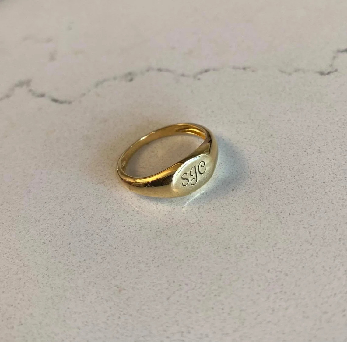 Pinky Ring, Initial Signet Ring, Promise Ring, Classic Ring, Monogram Ring, Friendship Ring, Gift... | Etsy (US)