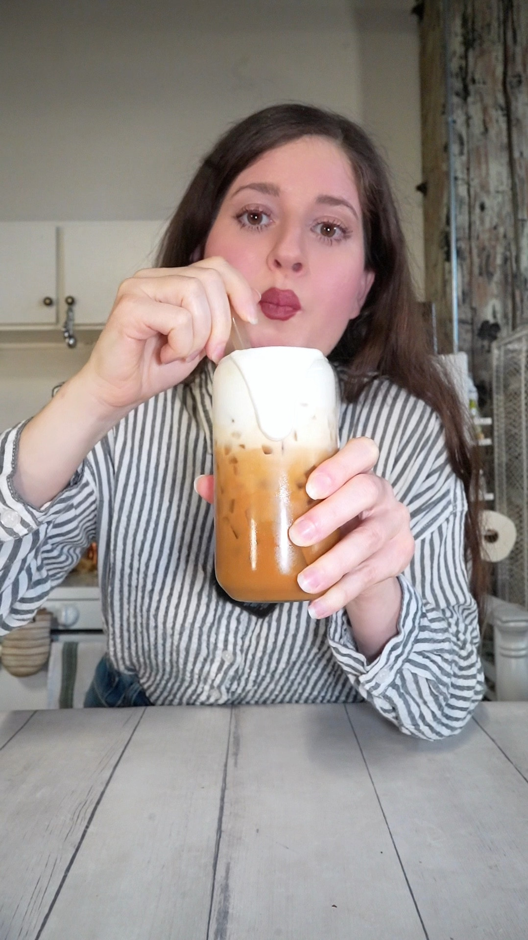 This is the perfect size glass for an iced latte. Also the linked ice mold makes perfectly crushed ice pieces for a satisfying sound. 

#LTKFindsUnder50 #LTKFindsUnder100 #LTKHome