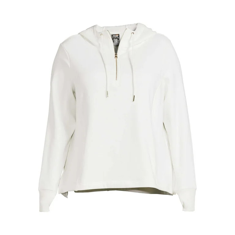 Avia Women's Plus Size Quarter Zip Pullover with Hood, Sizes 1X-4X | Walmart (US)
