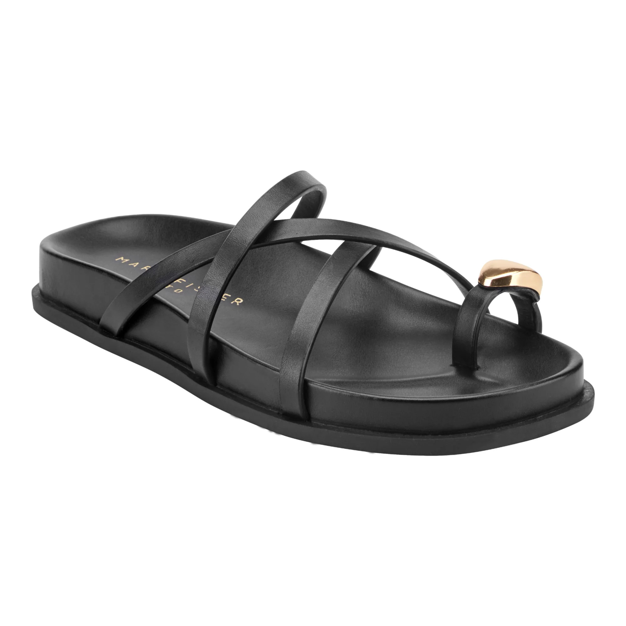 Women's Braidey Strappy Flat Leather Sandal - Natural Leather | Marc Fisher Footwear | Marc Fisher