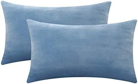 Home Brilliant Oblong Velvet Cushion Covers Decorative Throw Pillow Cases for Toddler Kids Girls,... | Amazon (US)