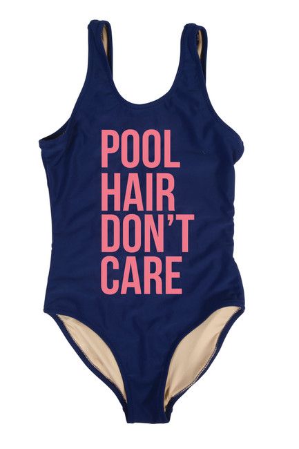 One Piece tank suit -navy " pool hair" | Shade Critters