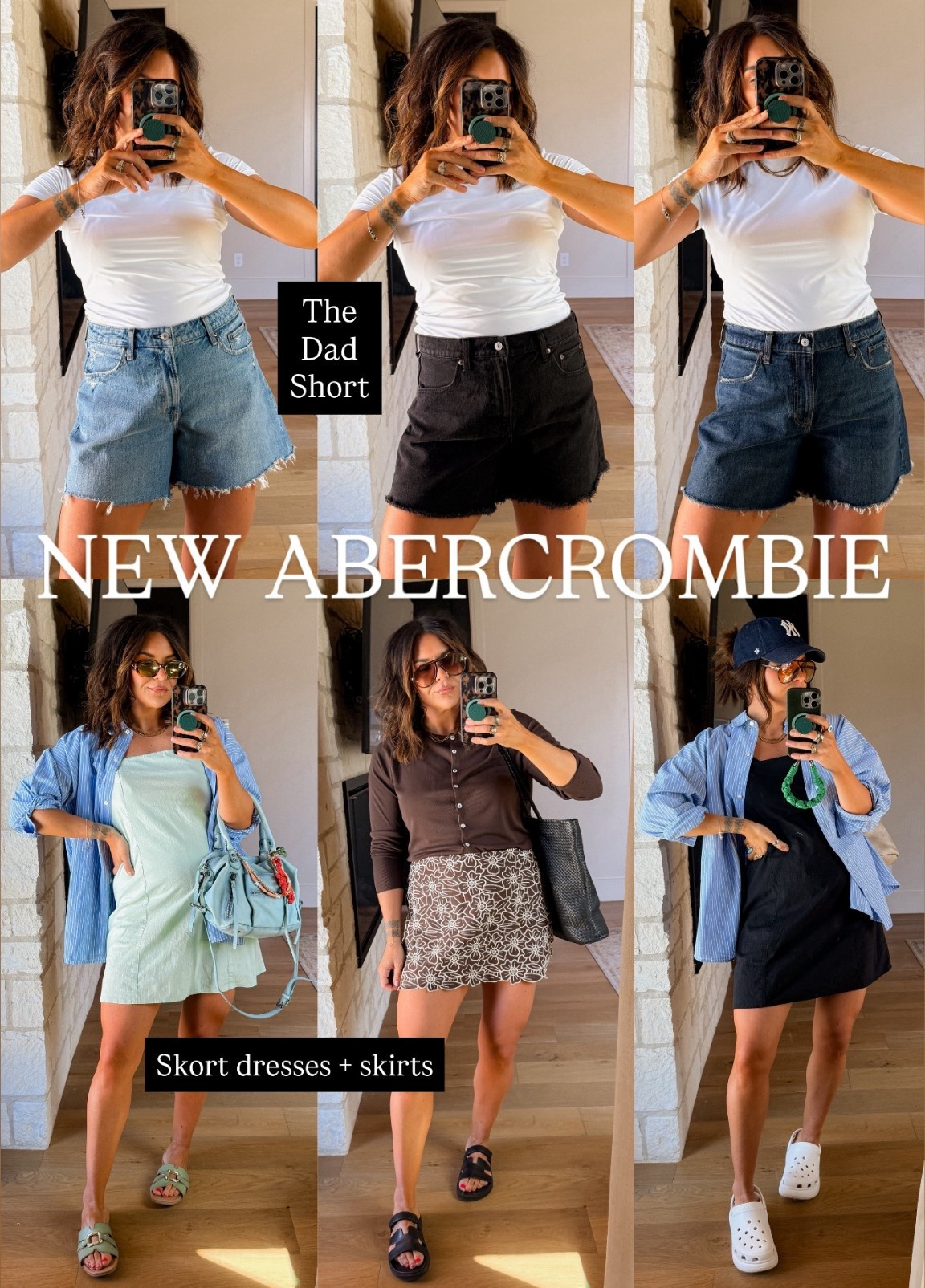 My favorite shorts go summer + some cute skorts & skort dresses! Dress em up or down!
Shorts; I always size up one in denim shorts. I got the 31
Dress: large (has shorts)
Skort: large
Tops: XL
 @abercrombie #abercrombipartner
#ad

#LTKootd #LTKmomlife #LTKMidsize
