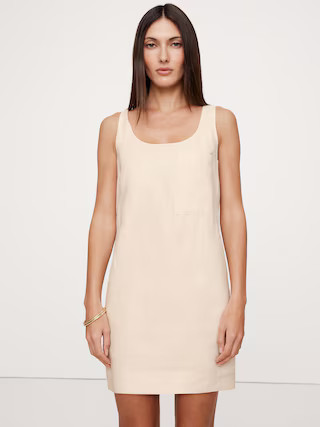 Linen Scoop-Neck Shift Dress | Banana Republic (US)